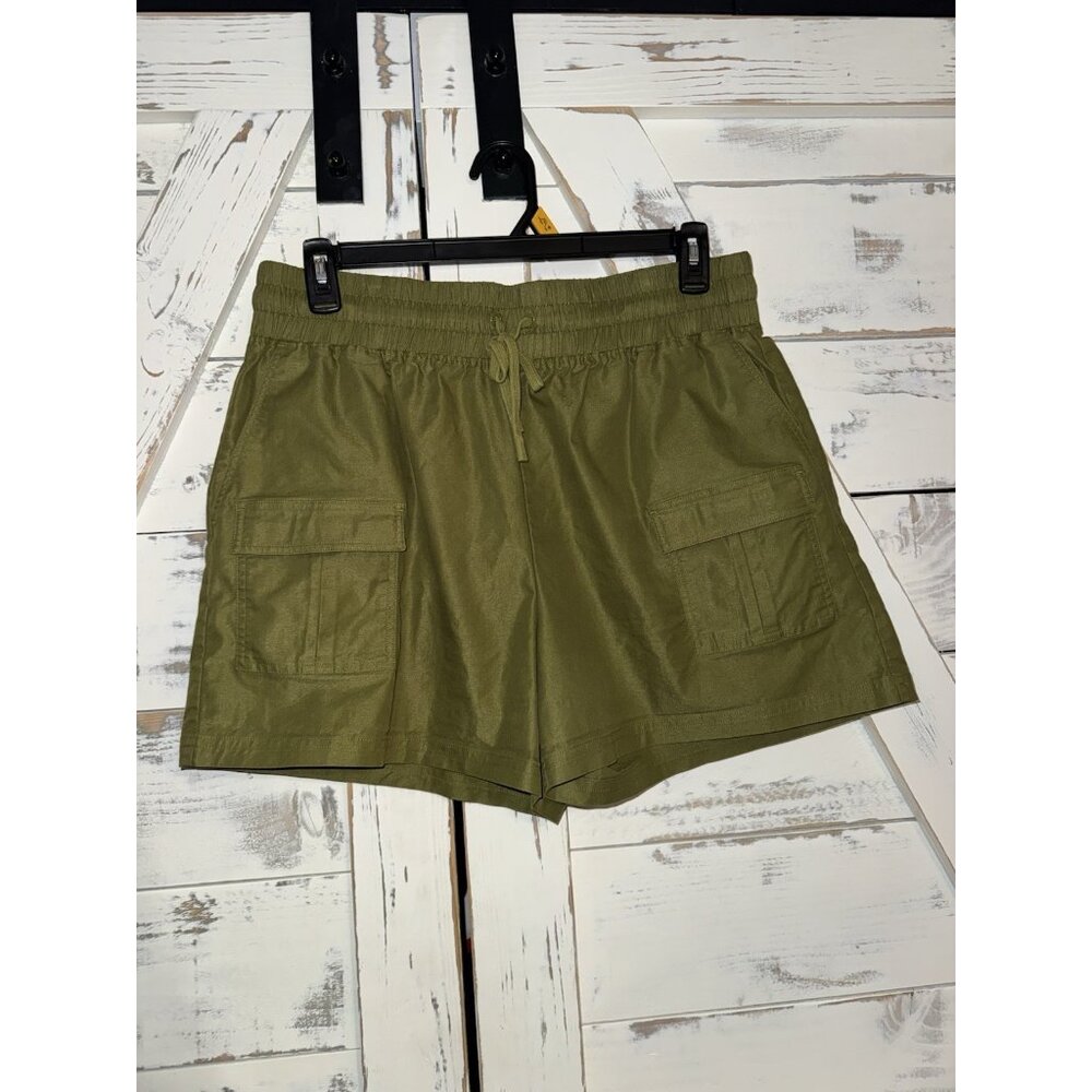 Fabletics Camden Cargo Shorts XXL Olive Green Pull On Hiking Canvas